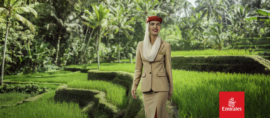 Young man at Tegalalang rice terrace in Bali
